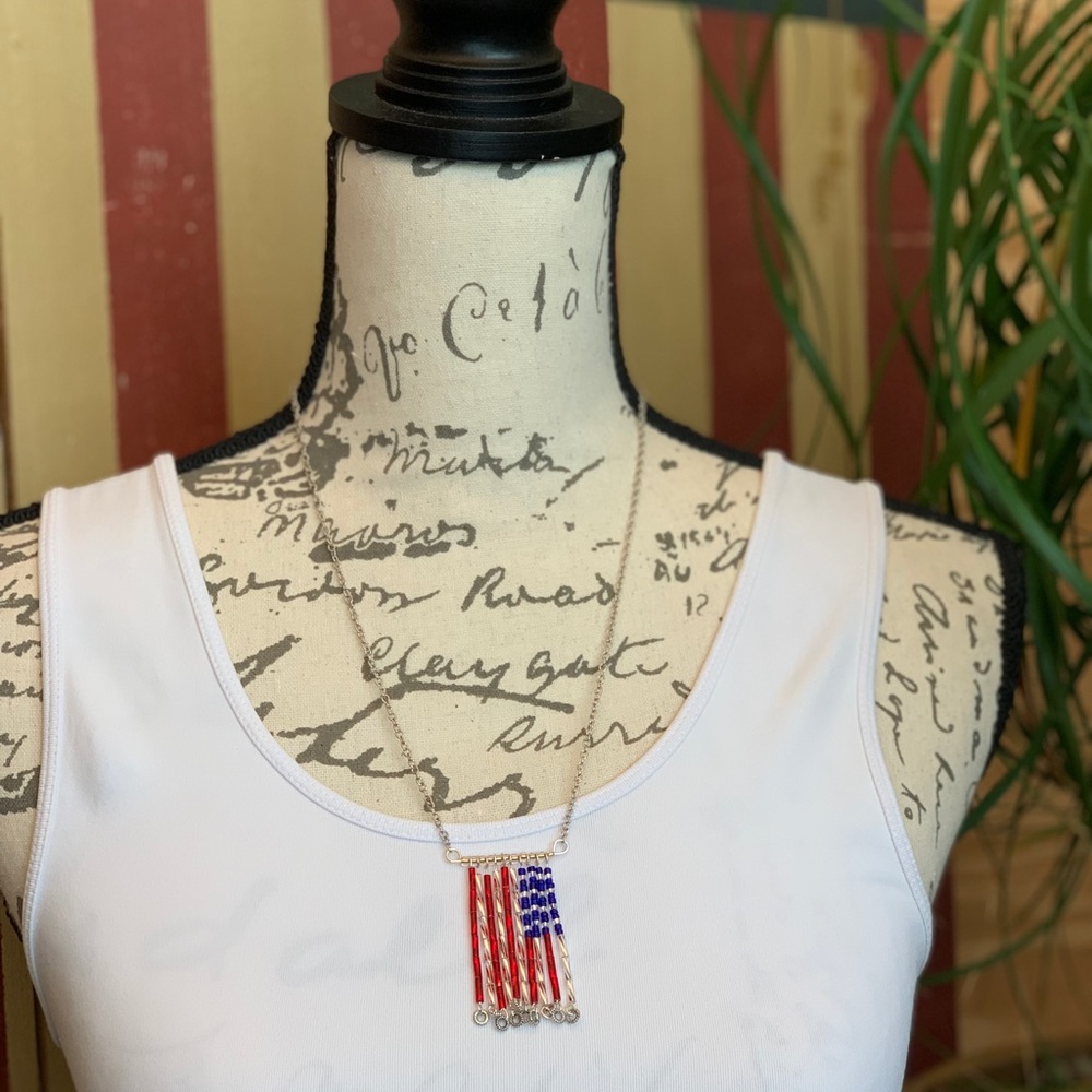 American Flag Inspired Necklace